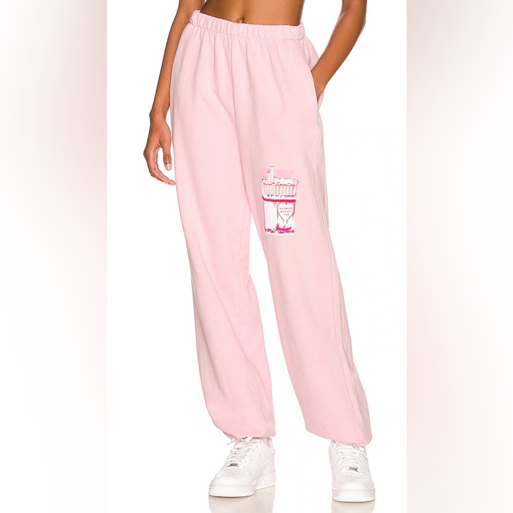 Pink Graphic Sweatpants Boys Lie Limited Edition